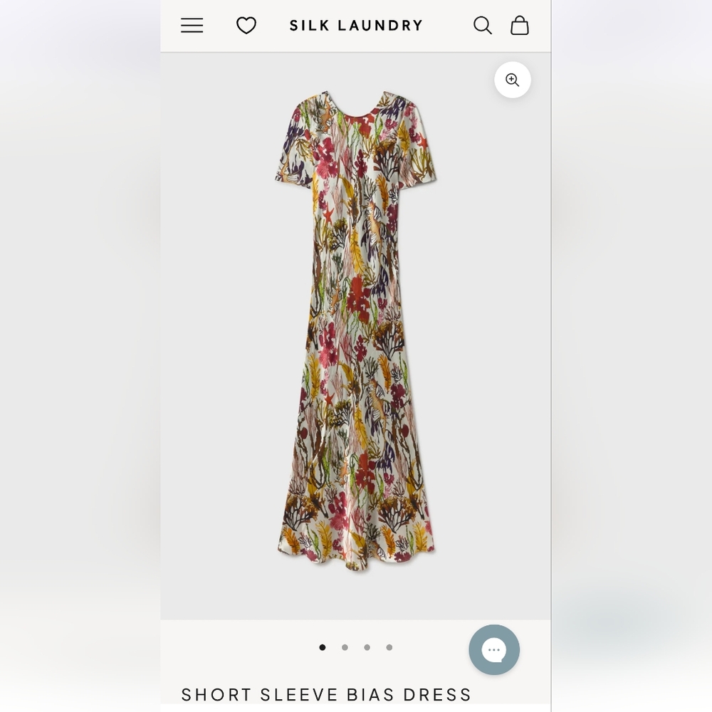 Silk Laundry SHORT SLEEVE BIAS DRESS PLANKTONIC